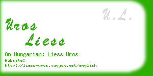 uros liess business card